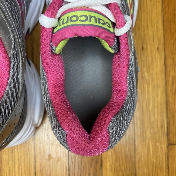 Saucony Cohesion Shoes Womens Size 6 Gray Pink Running Wide Sneakers Athletic - Picture 7 of 13
